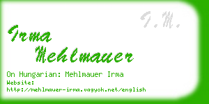 irma mehlmauer business card